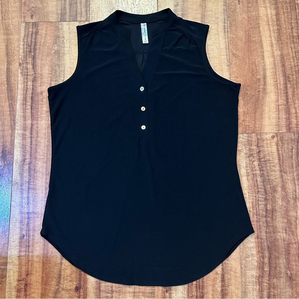 Per Seption Concept Black Sleeveless Top Size Large